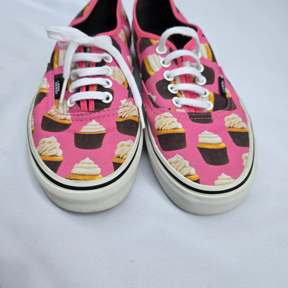 Vans Pink Cupcake Print Women's Sneakers - Picture 4 of 7